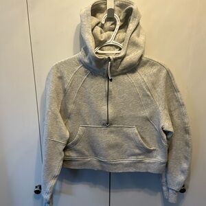 Lululemon Oversized Half-Zip Scuba Hoodie - Heathered Core Ultra Light Gray
